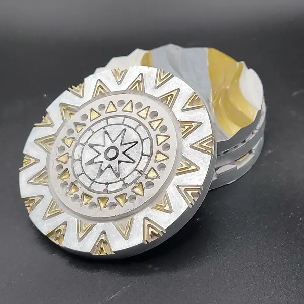 Gold and Silver Ceramic Resin Coaster Set of 4, geometric design, unique coasters