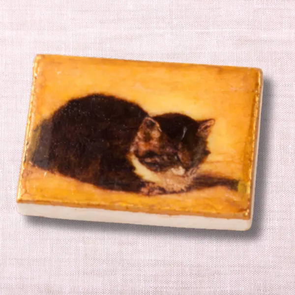 Vintage Cat Fridge Magnets Set of 4 Mini Art Tiles Cottagecore Kitchen Decor Gift