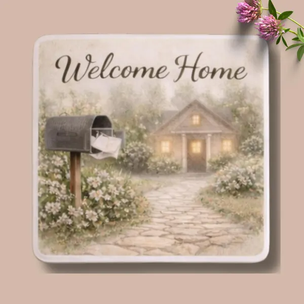 Personalized Welcome Home Coasters | Realtor Closing Set | Client Gift | New House Decor